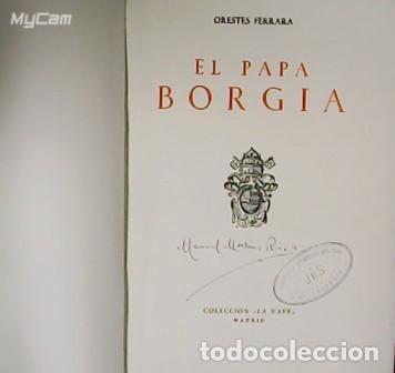 Libros: FERRARA, Orestes. - El Papa Borgia. - Foto 1