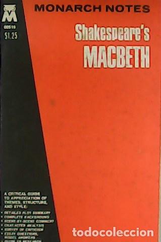 Libros: GEWIRTZ, Arthur.- - Monarch Notes Shakespeare&acute;s Macbeth.