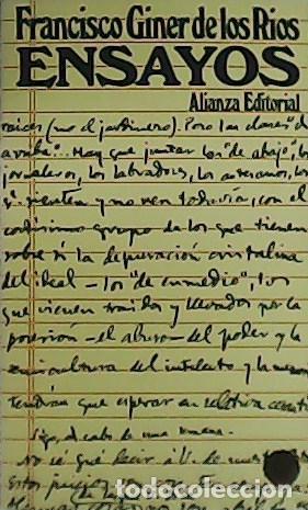 Libros: GINER DE LOS R&Iacute;OS, Francisco.- - Ensayos. - Foto 1
