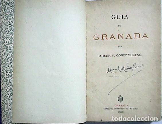 Libros: G&Oacute;MEZ MORENO, Manuel.- - Gu&iacute;a de Granada.. - Foto 1