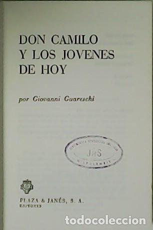 Libros: GUARESCHI, Giovanni.- - Don Camilo y los j&oacute;venes de hoy. - Foto 1