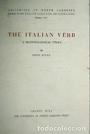 Libros: JENSEN, Frede.- - The Italian Verb. A morphological study. - Foto 1