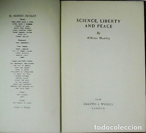 Libros: HUXLEY, Aldous.- - Science, Liberty and Peace. - Foto 1
