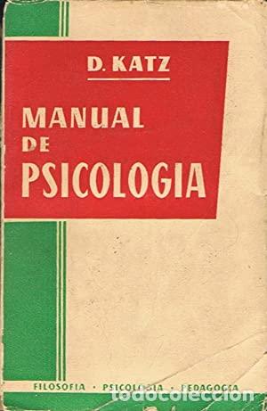 Libros: KATZ, David.- - Manual de Psicolog&iacute;a. - Foto 1