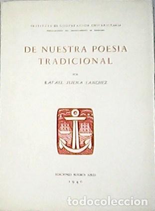 Libri di seconda mano: JIJENA SANCHEZ, Rafael.- - De nuestra poes&iacute;a tradicional.