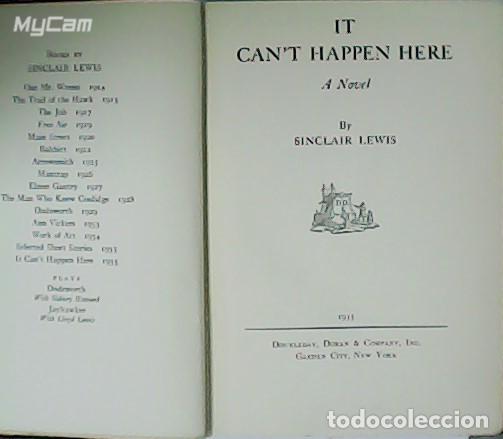 Libros: LEWIS, Sinclair.- - It can&acute;t happen here. - Foto 1