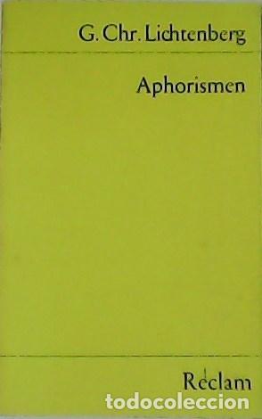 Libros: LICHTENBERG, G. Chr.- - Aphorismen. - Foto 1