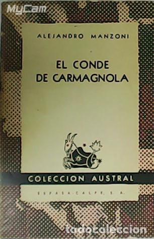 Libros: MANZONI, Alejandro.- - El Conde de Carmagnola. - Foto 1