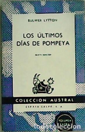 Libros: LYTTON, Bulwer.- - Los &uacute;ltimos d&iacute;as de Pompeya. - Foto 1