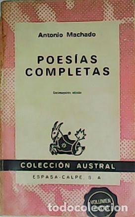 Libros: MACHADO, Antonio.- - Poes&iacute;as completas. - Foto 1