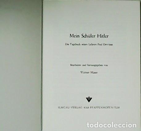 Libros: MASER, Werner.- - Mein Sch&uuml;ler Hitler. Das Tagebuch seines Lehrers Paul Devrient. - Foto 1