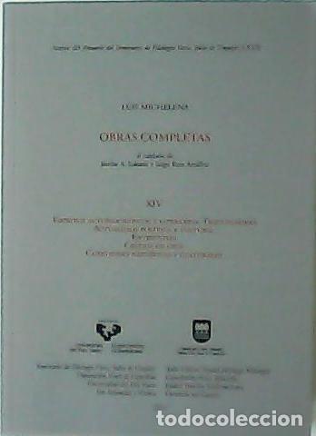 Libros: MICHELENA, Luis.- - Obras Completas, Tomo XIV. - Foto 1