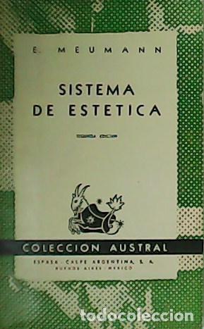 Libros: MEUMANN, E.- - Sistema de est&eacute;tica. - Foto 1