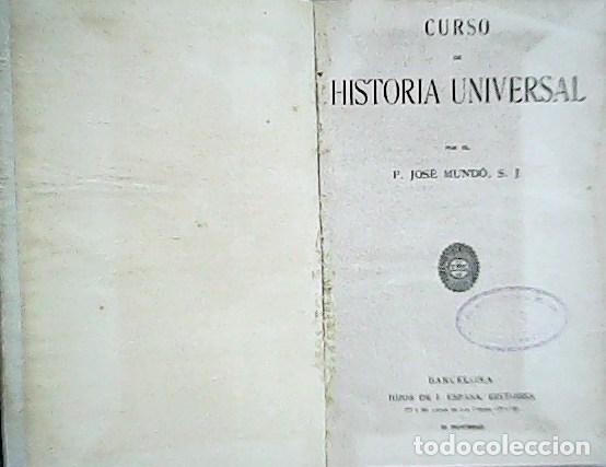 Libros: MUND&Oacute; S.J. Jos&eacute;.- - Curso de Historia Universal. - Foto 1