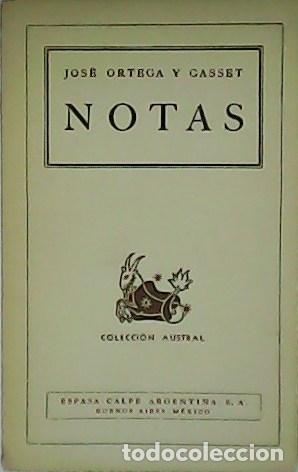 Libros: ORTEGA Y GASSET, Jos&eacute;.- - Notas. - Foto 1