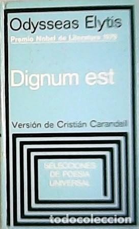 Libros: ODYSSEAS, Elytis.- - Dignum est. - Foto 1