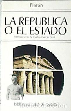 Libros: PLAT&Oacute;N.- - La respublica o el estado. Versi&oacute;n Patricio Azcarate. - Foto 1