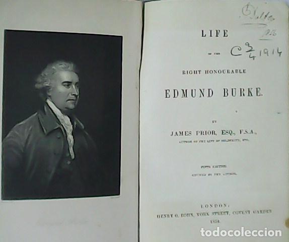 Libros: PRIOR, James.- - Life right honourable Edmund Burke. - Foto 1