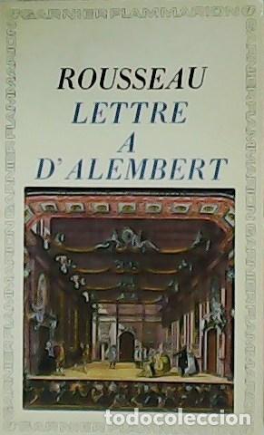 Libros: ROUSSEAU.- - Lettre a D&acute;Alembert sur son article Gen&egrave;ve. - Foto 1