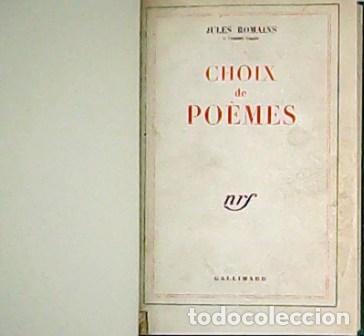Libros: ROMAINS, Jules.- - Choix de Po&egrave;mes. - Foto 1