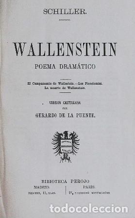 Libros: SCHILLER.- - Wallenstein. Poema Dram&aacute;tico. - Foto 1