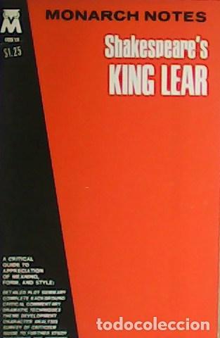 Libros: SCHUETTINGER, Robert.- - Monarch Notes Shakespeare&acute;s King Lear.