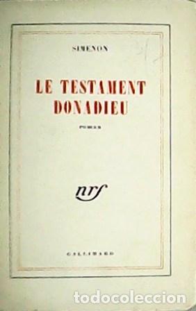 Libros: SIMENON.- - Le testament donadieu. Roman. - Foto 1