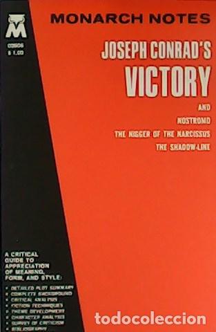 Libros: SOBOL, Ken.- - Monarch Notes Joseph Conrad&acute;s Victory and nostromo the nigger of the narcissus the sh