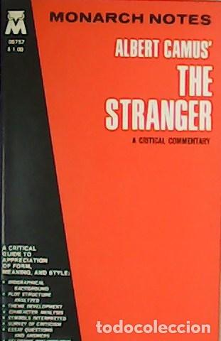 Libros: SCHWERNER, Armand.- - Monarch Notes Albert Camus&acute;The Stranger a critical commentary. - Foto 1
