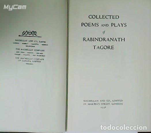 Libros: TAGORE, Rabindranath .- - Collected Poems and Plays. - Foto 1