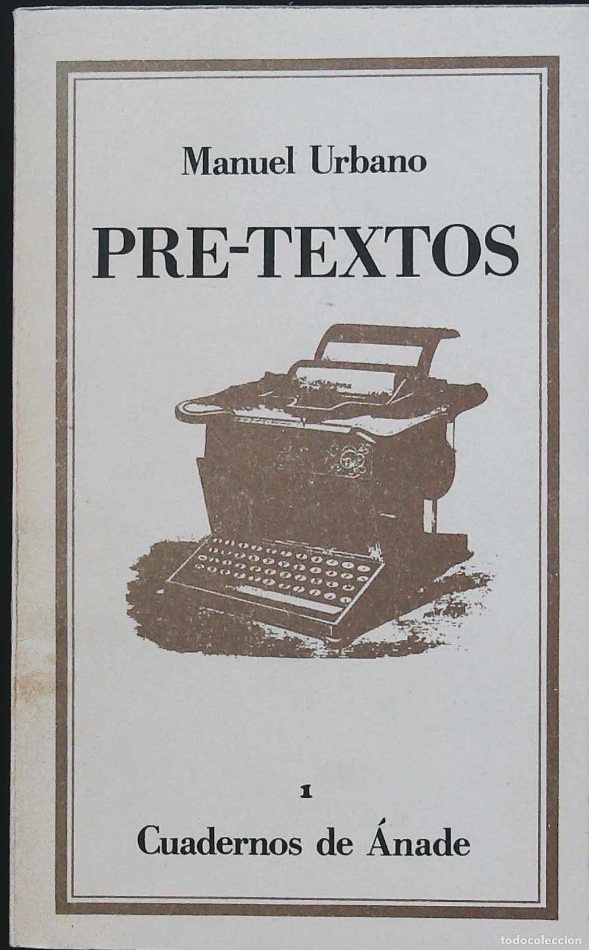 Libros: URBANO, Manuel.- - Pre-Textos. - Foto 1