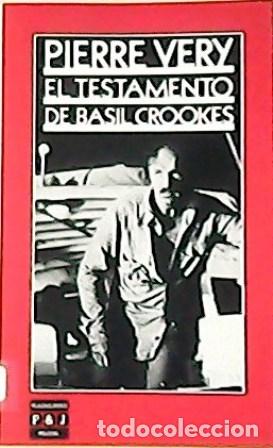 Libros: VERY, Pierre.- - El testamento de Basil Crookes. Novela. Traducci&oacute;n de - Foto 1