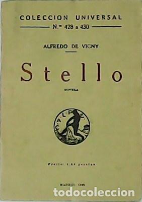 Libros: VIGNY, Alfredo de.- - Stello. Novela. - Foto 1