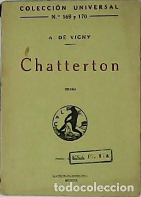 Libros: VIGNY, Alfredo de.- - Chatterton. Drama. - Foto 1