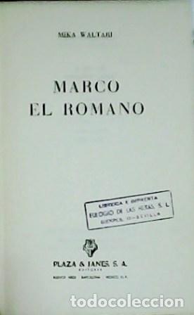 Libros: WALTARI, Mika.- - Marco el Romano. - Foto 1