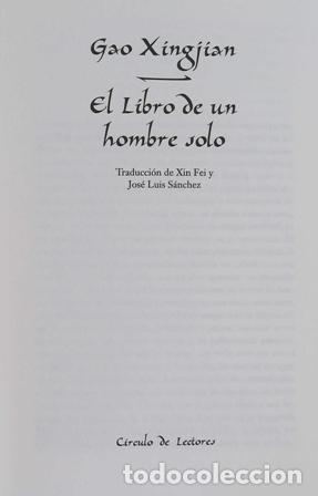 Libros: XINGJIAN, Gao.- - El libro de un hombre solo. - Foto 1