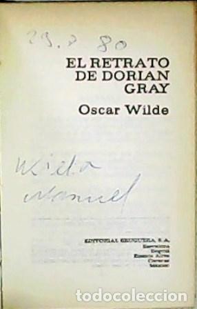 Libros: WILDE, Oscar.- - El retrato de Dorian Gray. Cuentos Completos. - Foto 1