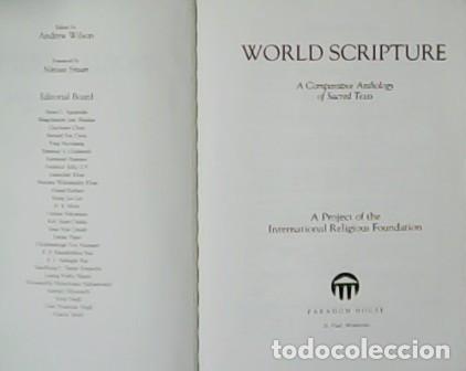 Libros: WILSON, Andrew (ed.).- - World Scripture. Comparative Anthology of Sacred Texts. - Foto 1