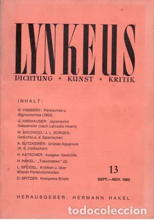 Libros: LYNKEUS.- N&ordm; 13. Dichtung. Kunst. Kritik. - Foto 1