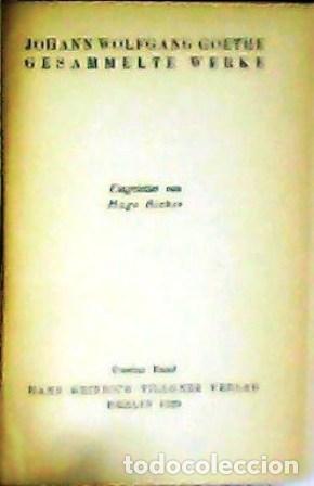 Libros: Johan Wolfgang Goethe. Gesammelte werke 2. - Foto 1