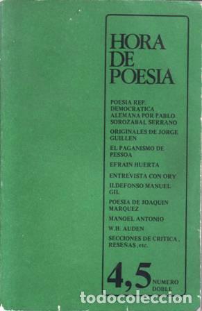 Libros: HORA DE POES&Iacute;A.- N&ordm;s 4-5. Editor: Javier Lentini - Foto 1