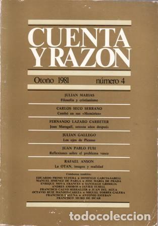 Libros: CUENTA Y RAZON, N&ordm; 4.- Javier Tusell. - Foto 1