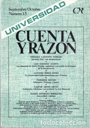 Libros: CUENTA Y RAZON, N&ordm; 13.- Director: Javier Tussell. - Foto 1