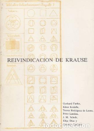 Libros: VV. AA.- - Reivindicaci&oacute;n de Krause. - Foto 1