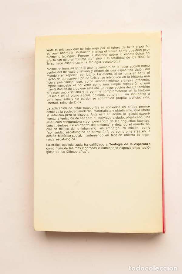Libros: Teolog&iacute;a de la esperanza - MOLTMANN, J&uuml;rgen - Foto 3