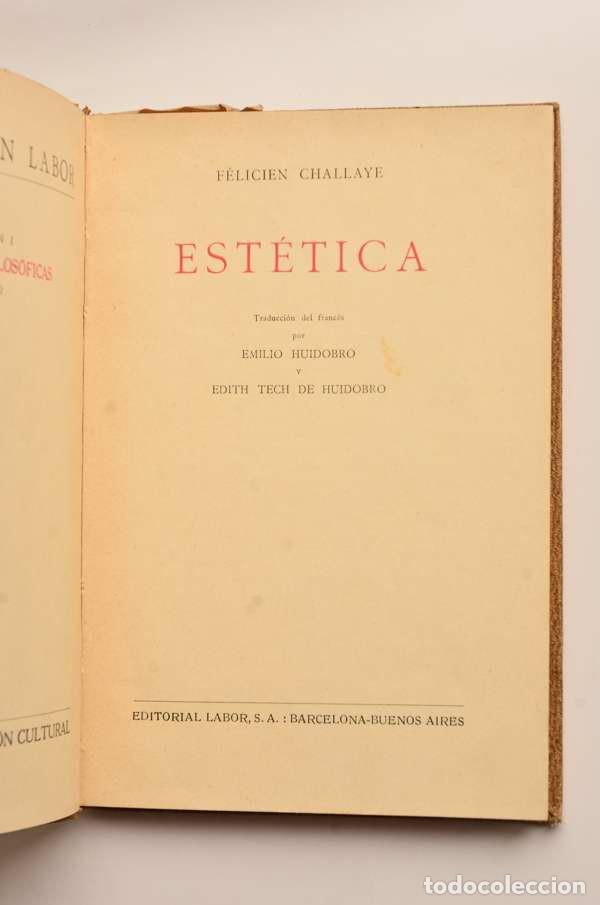 Libros: Est&eacute;tica - CHALLAYE, F&eacute;licien - Foto 2