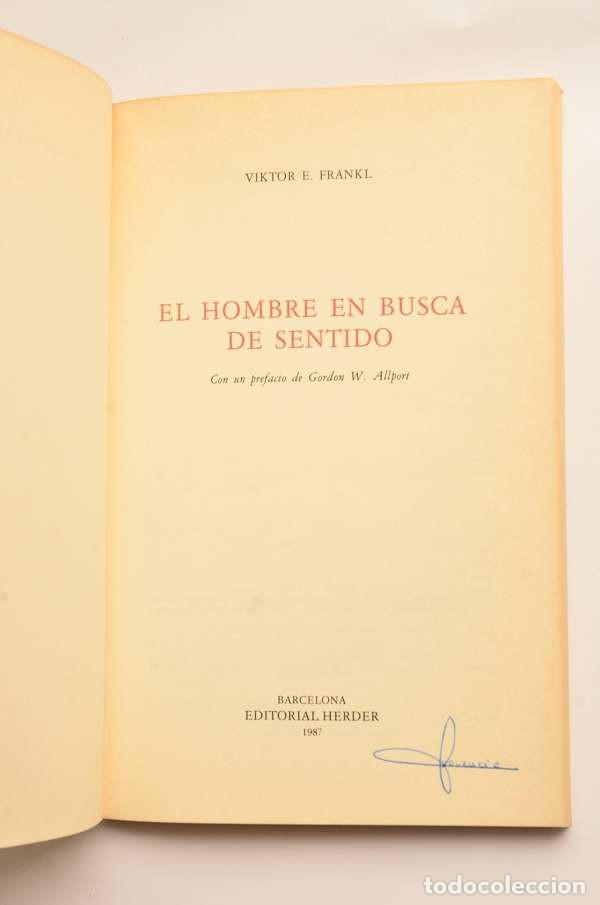 Libros: El hombre en busca de sentido - FRANL, Viktor E. - Foto 2
