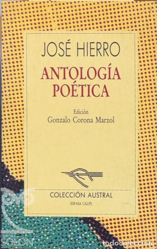 Libros: Antolog&iacute;a po&eacute;tica - Jos&eacute; Hierro - Foto 1