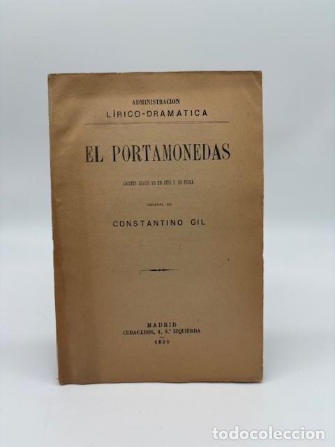 Libros: GIL, Constantino - El portamonedas. - Foto 1