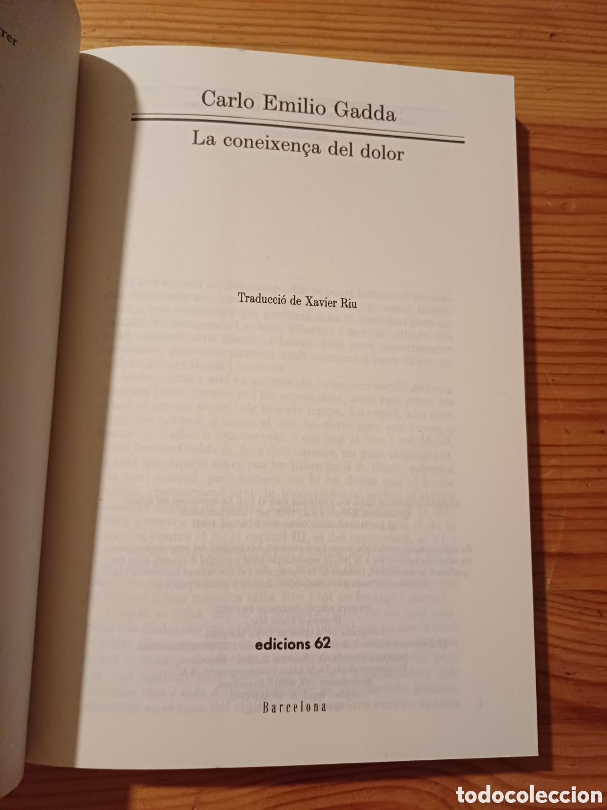Libros: La coneixen&ccedil;a del dolor Carlo Emilio Gadda Edicions 62 - Foto 2